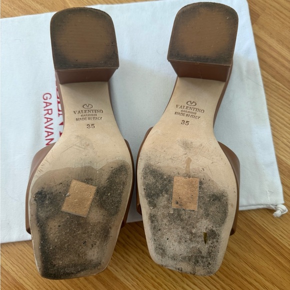 Valentino Garavani Tan Heeled Sandals